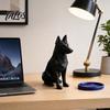 3D Printed Geometric Shepherd Dog Ornament, Minimalist Dog Sculpture for Nordic Light Luxury Home Decor, Entry Desk TV Cabinet Accent Gift