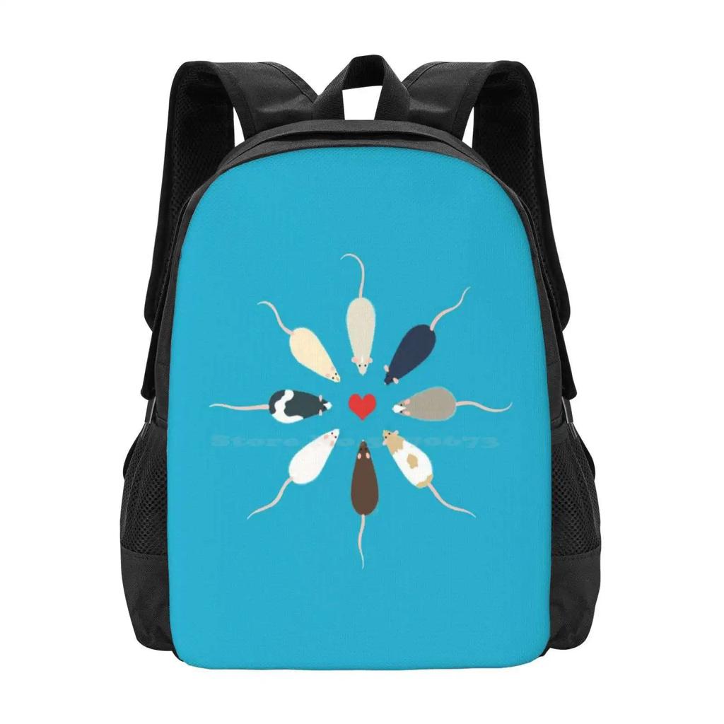 Ratty Rescue ? ? Backpack For Student School Laptop Travel Bag Ratties Pet Rats Rats Cute Rats West Side High Way Rats