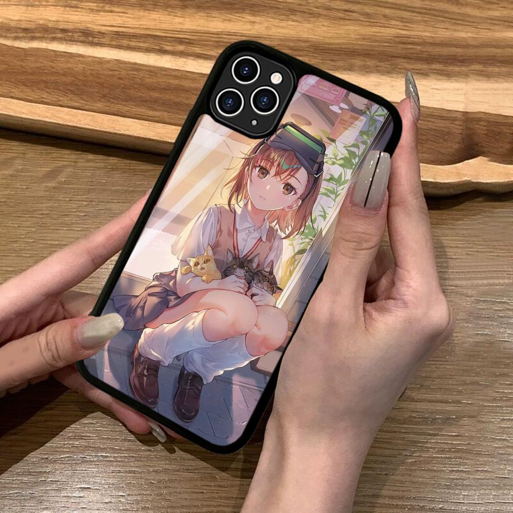 Anime M-Misaka Mikoto Cute Phone Case Silicone PC+TPU For For IPhone 11 12 13 14 15 16 Plus Pro Max Cover