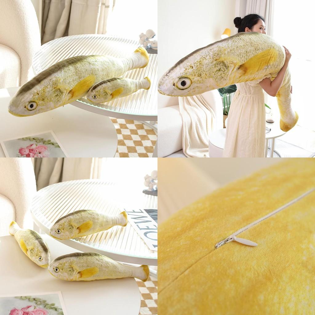 Entzückendes Großes Gelbes Fisch Plüschtier Kissen Für Chinajoy Fans 180cm Höhe!