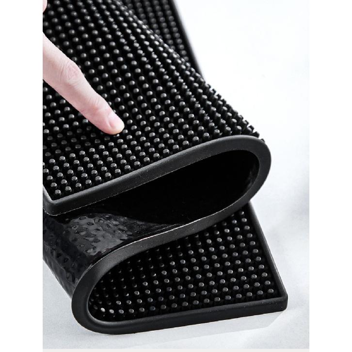 Rubber Bar Mat Anti-slip PVC Cafe Bar Mats Home Cup Mat Waterproof Heat Resistant Durable Kitchen Drain Mat Dish Drying Mats Cup Holders 5