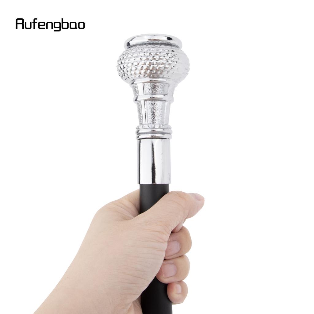 Bílá luxusní kulatá módní hůl s plochou rukojetí pro párty, dekorativní vycházková hůl, elegantní vycházková hůl s knoflíkem ve tvaru biskupské berly, 91,5 cm