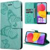 Case - Samsung - Galaxy M13 4G/M23 5G - Leather Effect - Green - Butterfly Pattern