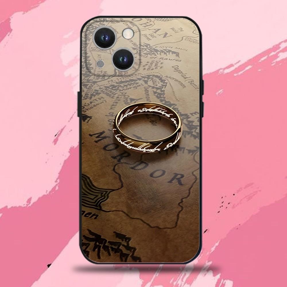 The Lord of the R-Rings Phone Case For iPhone 16,15,14,13,12,11 Plus,Pro Max,XS,X,XR,SE,Mini,8,7,Soft Silicone Black Cover