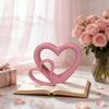 Decoration Valentine's Day Love Ornament Handicraft Double Hollow Heart Models  Couple