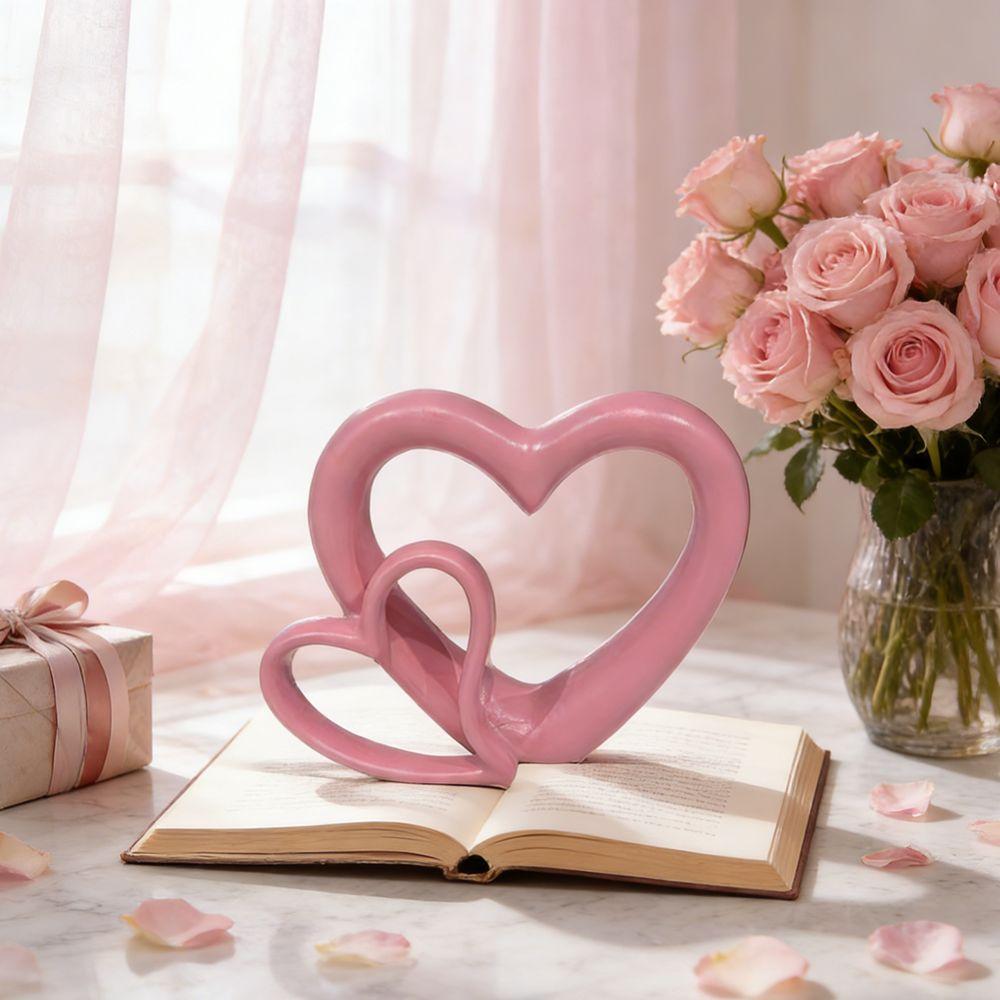 Decoration Valentine's Day Love Ornament Handicraft Double Hollow Heart Models  Couple