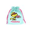 Sunstar Stationery Snoopy Embroidered Drawstring Mint S2336545 Bag, Green,