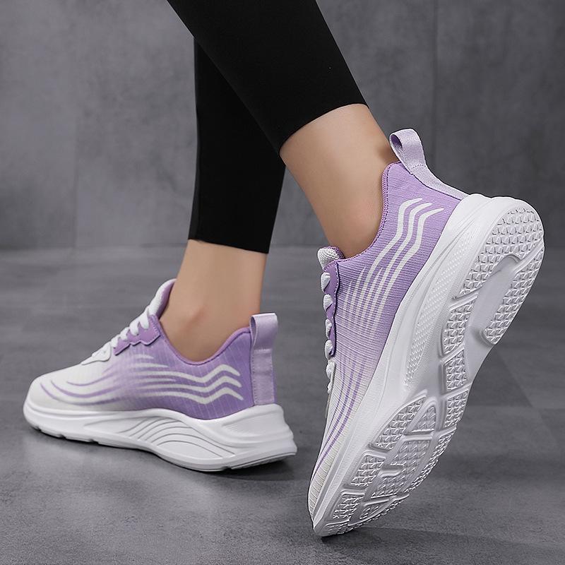 2025 spring new flat-soled women's shoes running shoes autumn mesh breathable travel casual shoes women's large size shoes