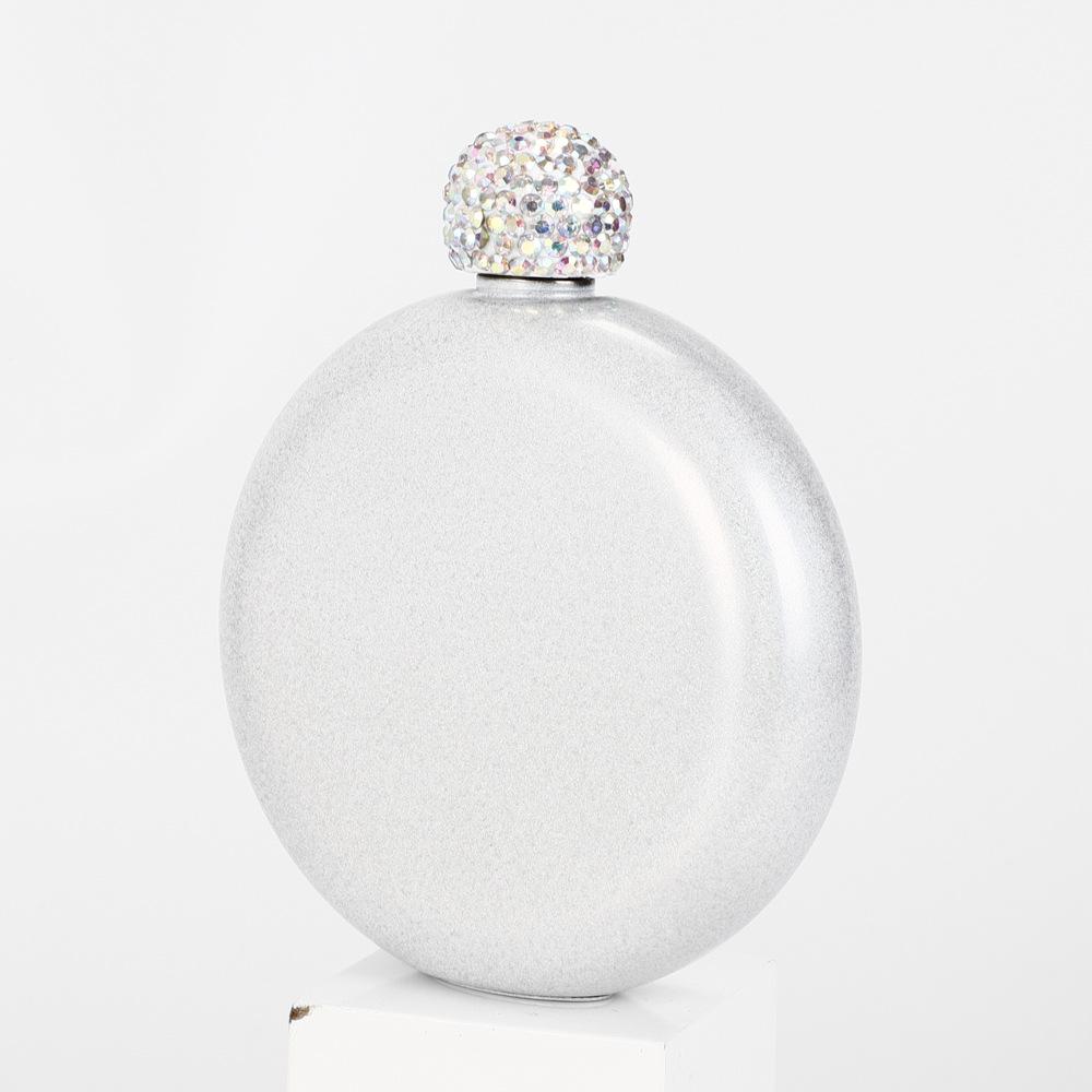 

1 шт. Портативный круглый маленький винный кувшин из нержавеющей стали 304, мини-бутылка для вина для женщин с флэш-покраской