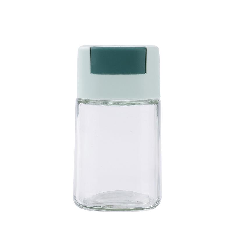 150ML Press Type Seasoning Bottle Glass Spices Condiment Jars Kitchen Salt And Pepper Shaker Boxes For Kitchen Gadget Tool