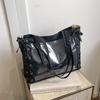 Large capacity bag, soft girl ribbon bow, portable transparent shoulder bag.