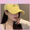 Yellow Trendy Embroidered Cat Baseball Hat For Women Perfect Summer Wear Casual