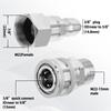 Pressure Washer Swivel Adapter: 5000 PSI 304 Stainless Steel 360-Degree Rotation Prevents Hose Kinking - M22 to 3/8" Quick Connect Fitting - Anti-Tan