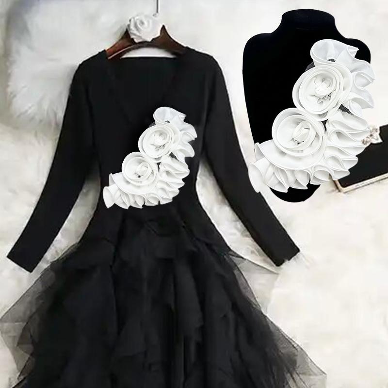 1 buc accesorii textile stereo DIY bijuterii haine decorare flori dantelă accesorii nuntă accesorii multicolore