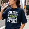 Never Underestimate a Unisex With Pickleball Paddle TShirt Funny Player Gift Shirt for Unisex Casual Sports Tee Streetwear Lover
