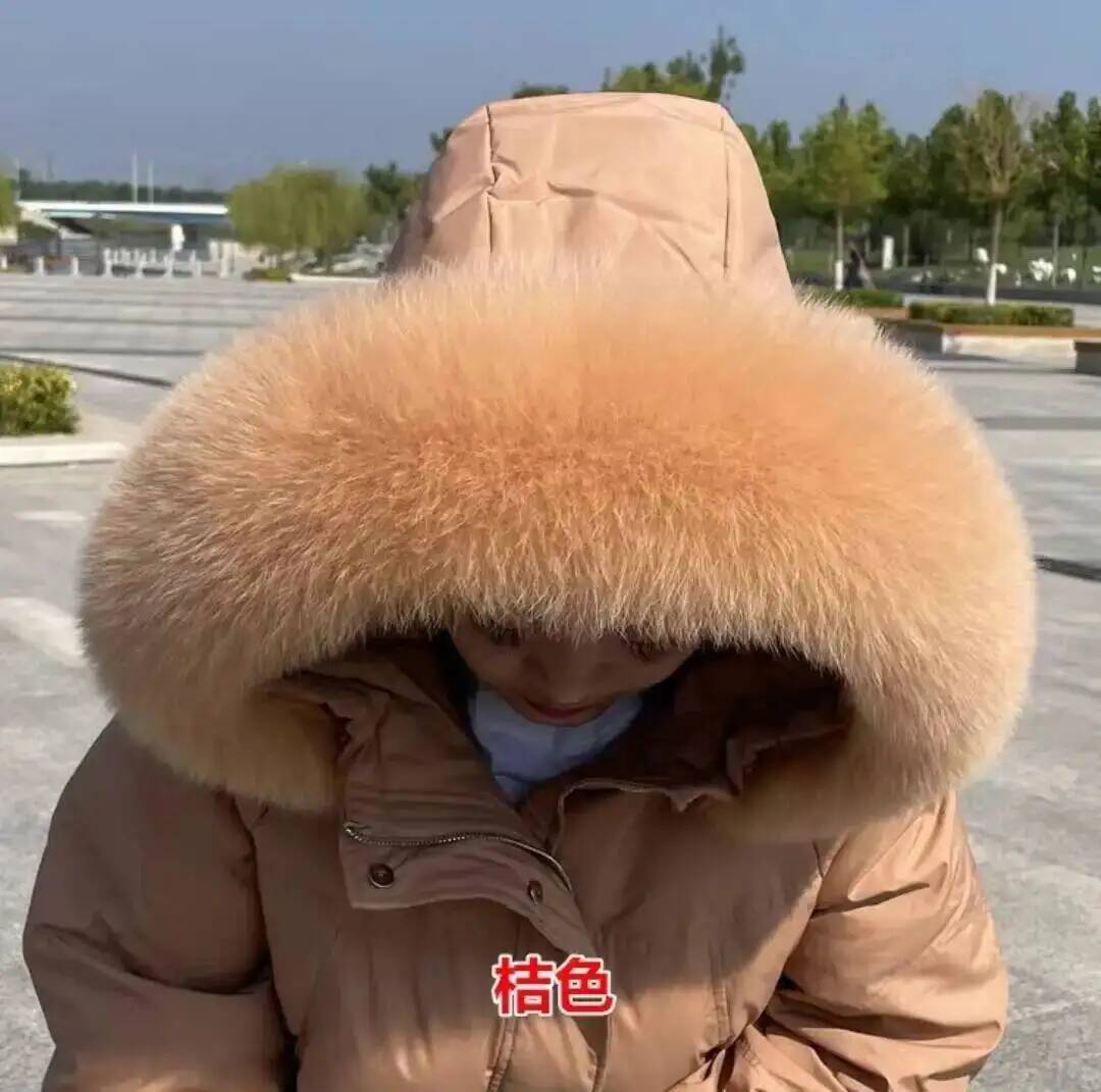 Winter 100% Real Fox Fur Straight