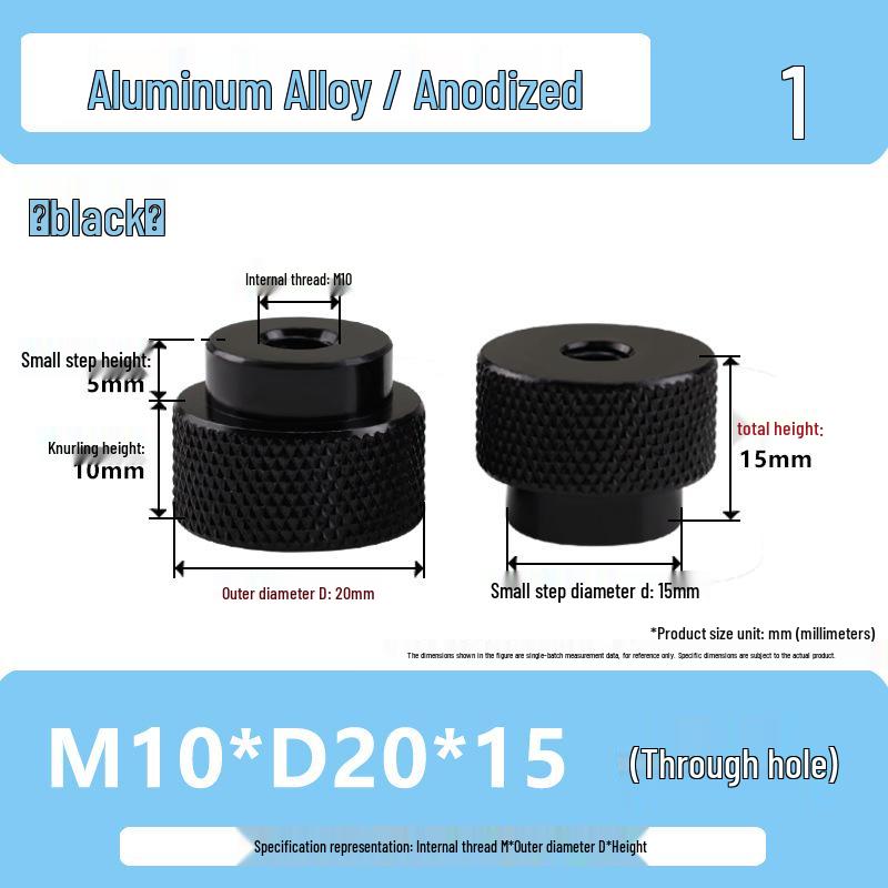 National Standard Aluminum Knurled Hand-Twist Nut M3-M10