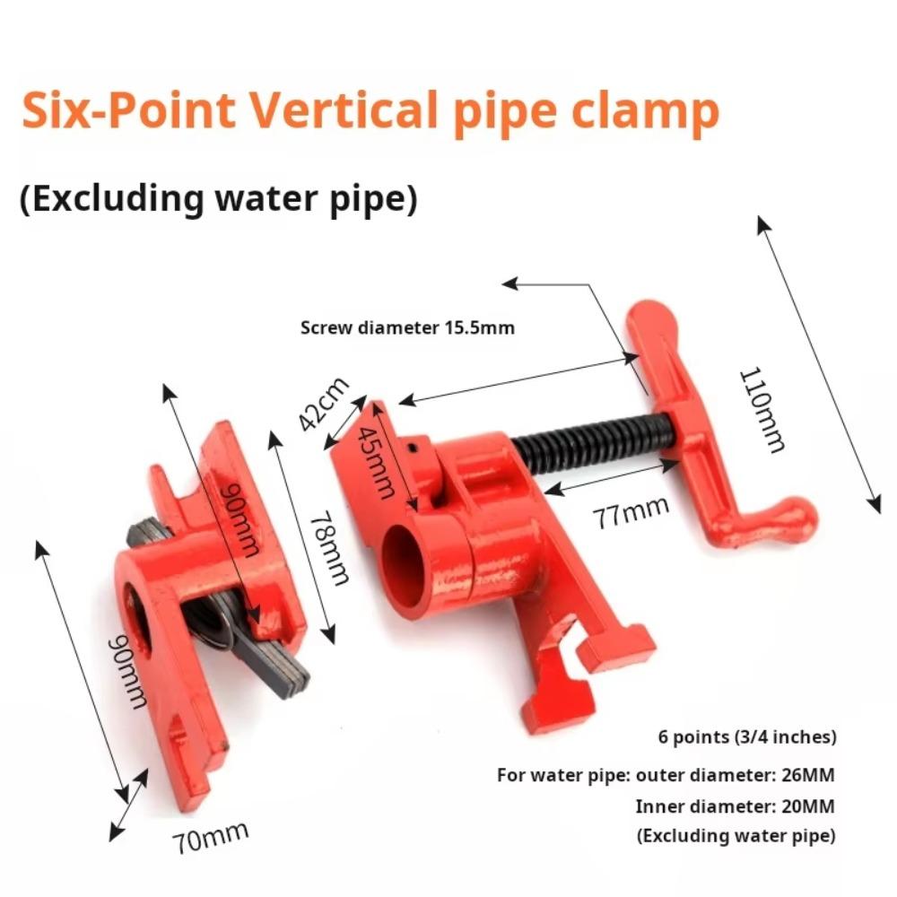 Adjustable Pipe Clamp Set 1/2/3/4 Inch Heavy Duty Clamp Heavy Duty Wood Gluing Clamp  Woodworking