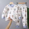 Cotton Children Pajamas Sets Unisex Soft Comfort Warm Cute Cartoon Printed Suitable Boys Girls Perfect for Autumn Winter Warmth