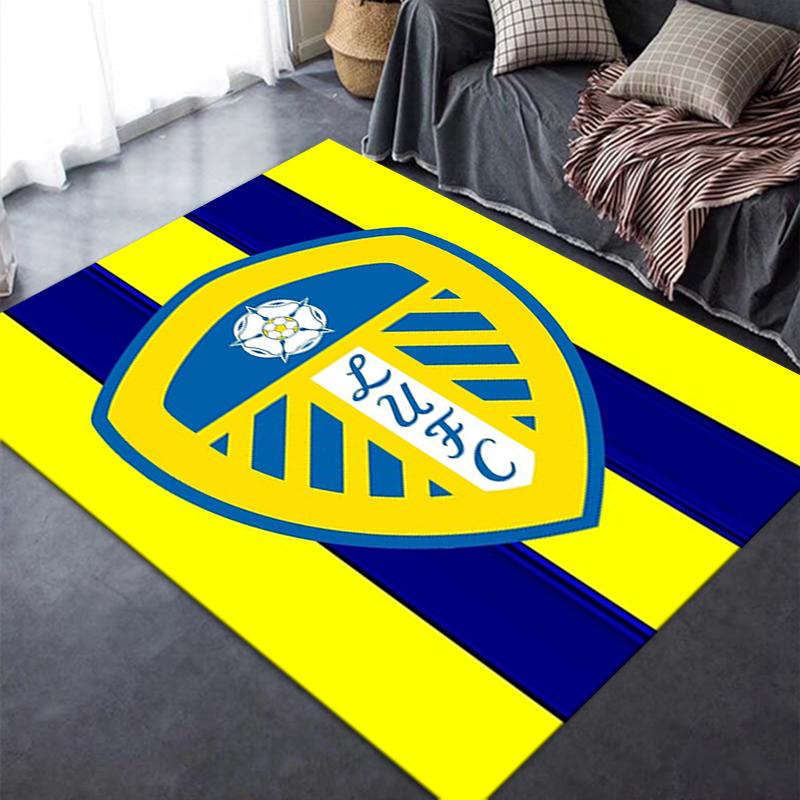 Nuovo Tappeto Leeds United 2025 per Soggiorno Camera da Letto Casa Decorazione Divano, Tappetino Antiscivolo per Giochi Bambini66