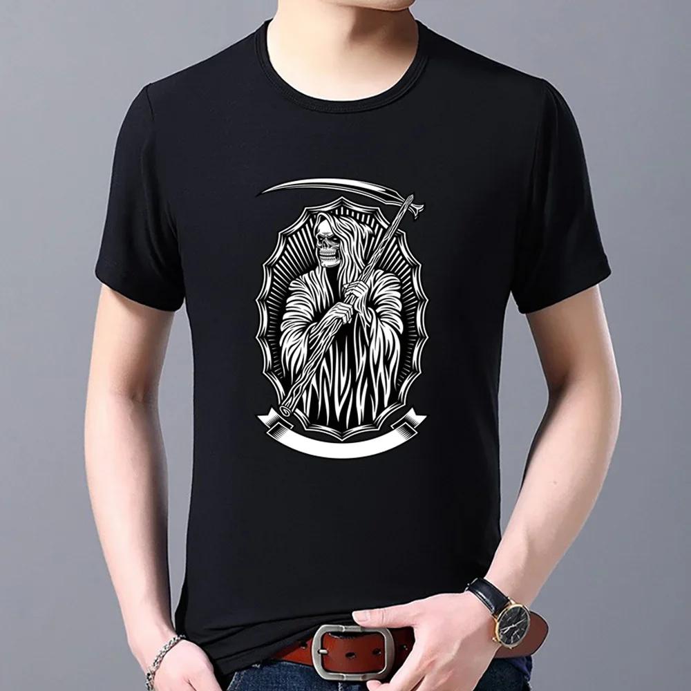 Casual Travel Sports Breathable Quick-drying O-neck Men's Top T-shirt Summer Popular Pirate Skull Pattern Printed Shirt