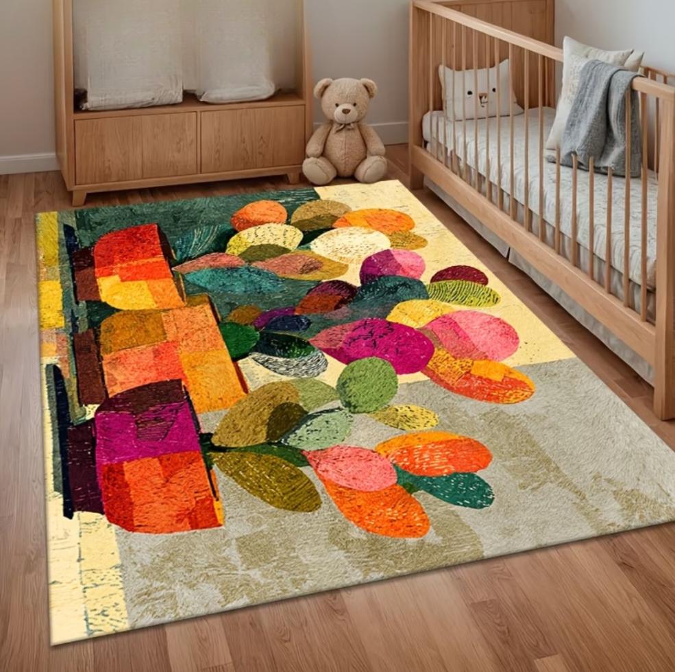 

Area Rugs Floor Carpet Mat Oil Painting Floral Pattern Non Slip Print Floor Mat for Living Room Bedroom Kitchen Home Decor 40x60cm