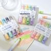 Super Bright Flashing Shimmer Highlighter Set: Single Tip Marker & Doodle Pen for Journaling