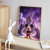 Disney 5D DIY Full Circle Diamond Painting Kit Magical Castle Mickey Mouse Wall Decor Gift
