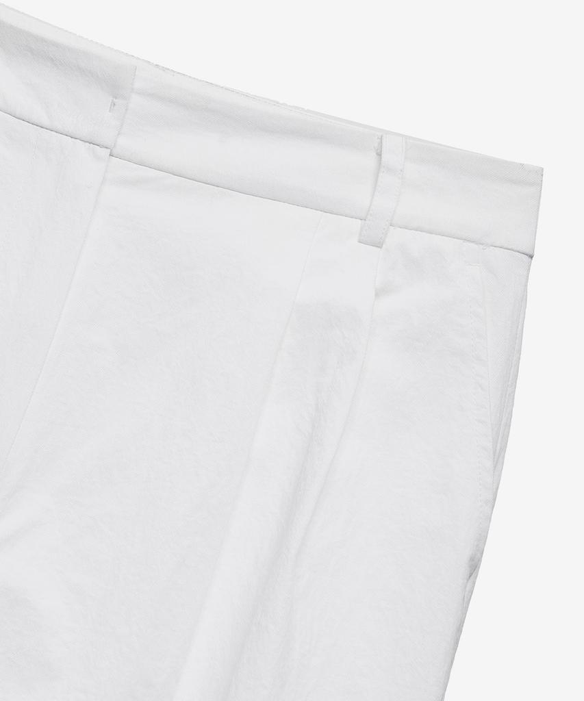 MIND BRIDGE WOMEN [W] White Double-Pleat Wide Pants