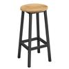 Bar Stool - Oak / Black Legs