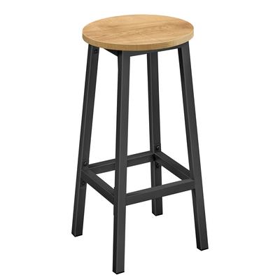 Bar Stool - Oak / Black Legs