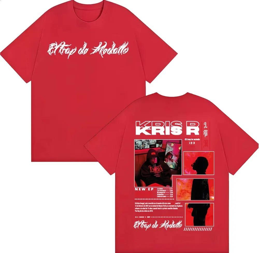 Rapper Kris R Trap De Medallo 2026 Tour Graphic Tshirts Men Women Fashion Hip Hop Retro T Shirt Cotton Casual Oversized Tshirt