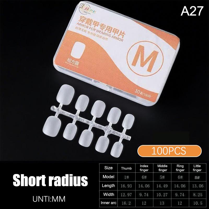 

100Pcs Press On Nail Tips Full Cover Ultra-Thin False Nails Patches Gel Nails Extension System Clear Fake Nails Art Accessories A28