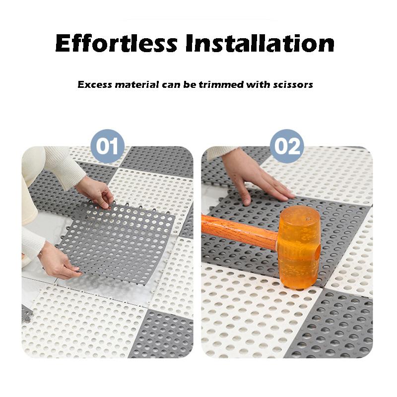 9Pcs Non-Slip Bath Mat TPE Eco-Friendly Shower Floor Pad 30x30cm -30°C Cold Proof Anti-Fall Suction Cups 6 Colors 130g/190g Options