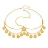 Adjustable Indian Bridal Headpiece Metal Hair Chains Egyptian Gold Head Chain  Party Accessories