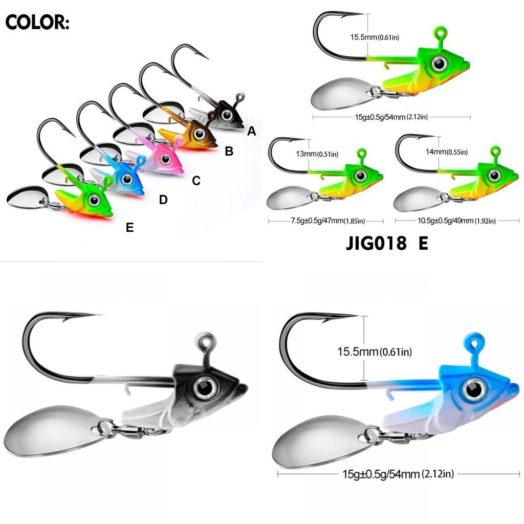 Nalucă de pescuit Proberos Jig018 cu cap de plumb și corp moale Greutate 7g 10g 15g Ideală pentru pescuitul la fund în America de Nord