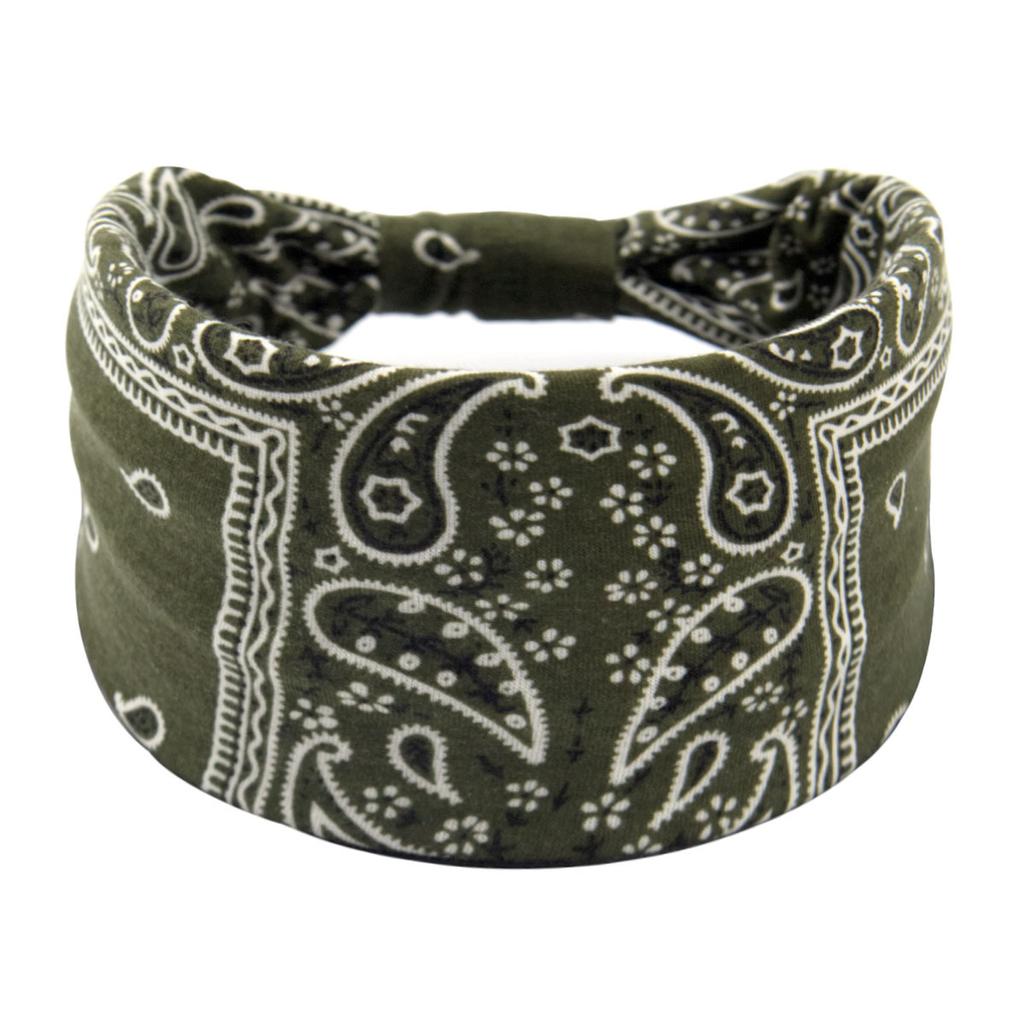 Bohemian Cashew Yoga Übung Stirnband Anti Schweiß und Feuchtigkeit Absorbieren Elastische Baumwolle Stirnband Knoten Stirnband