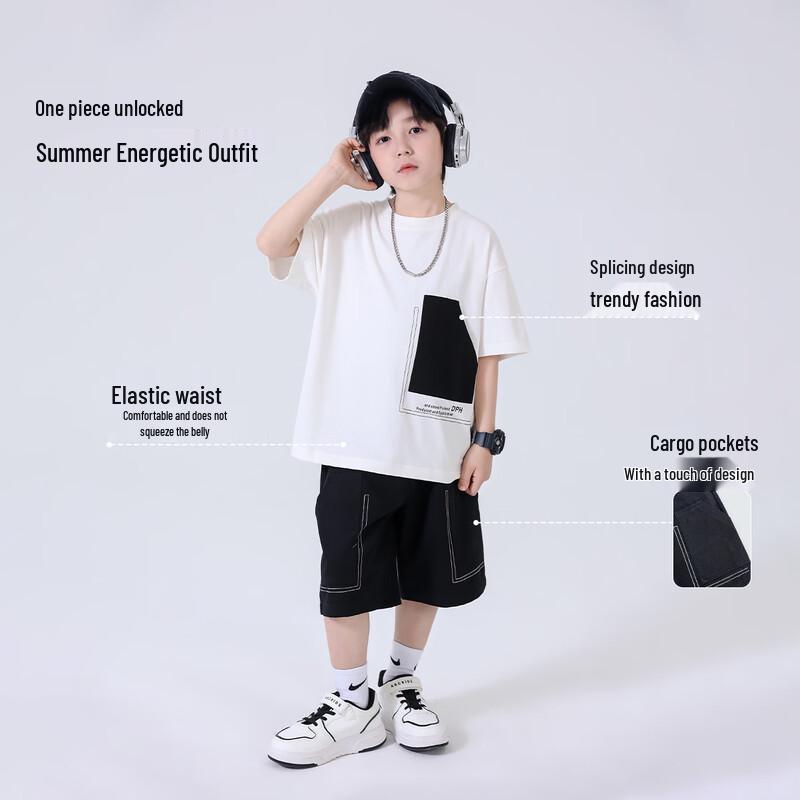 Yoyo Fairy Tale Boys' Summer Cotton T-Shirt & Shorts Set