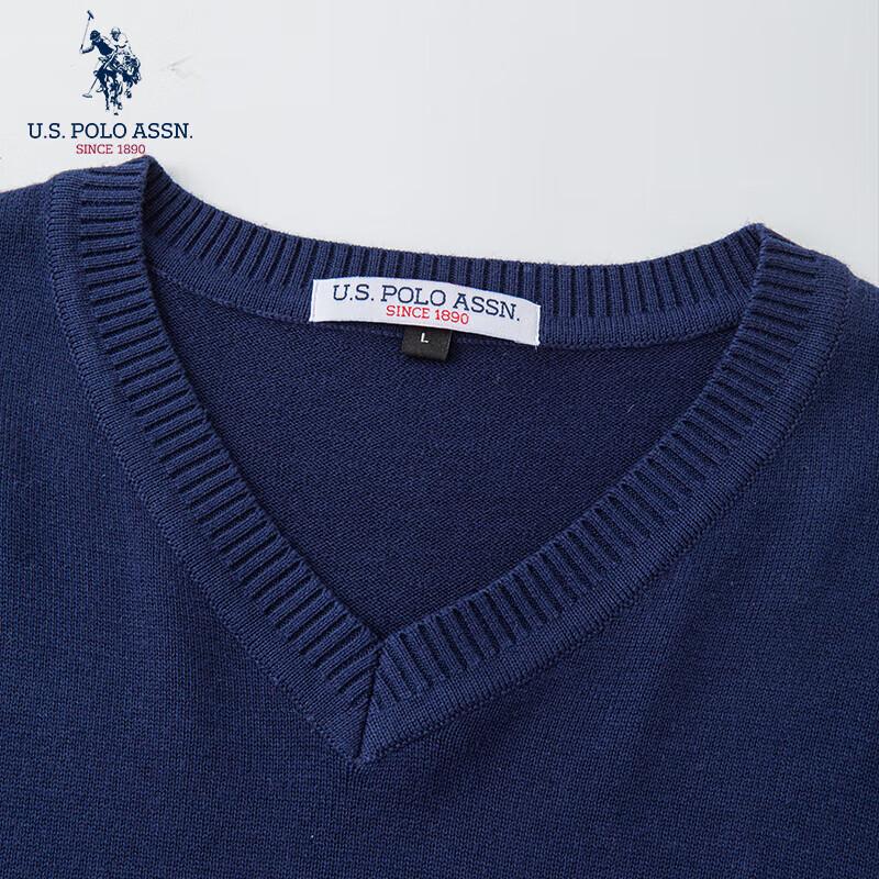 U.S. POLO ASSN. Men's V-Neck Pure Cotton Sweater