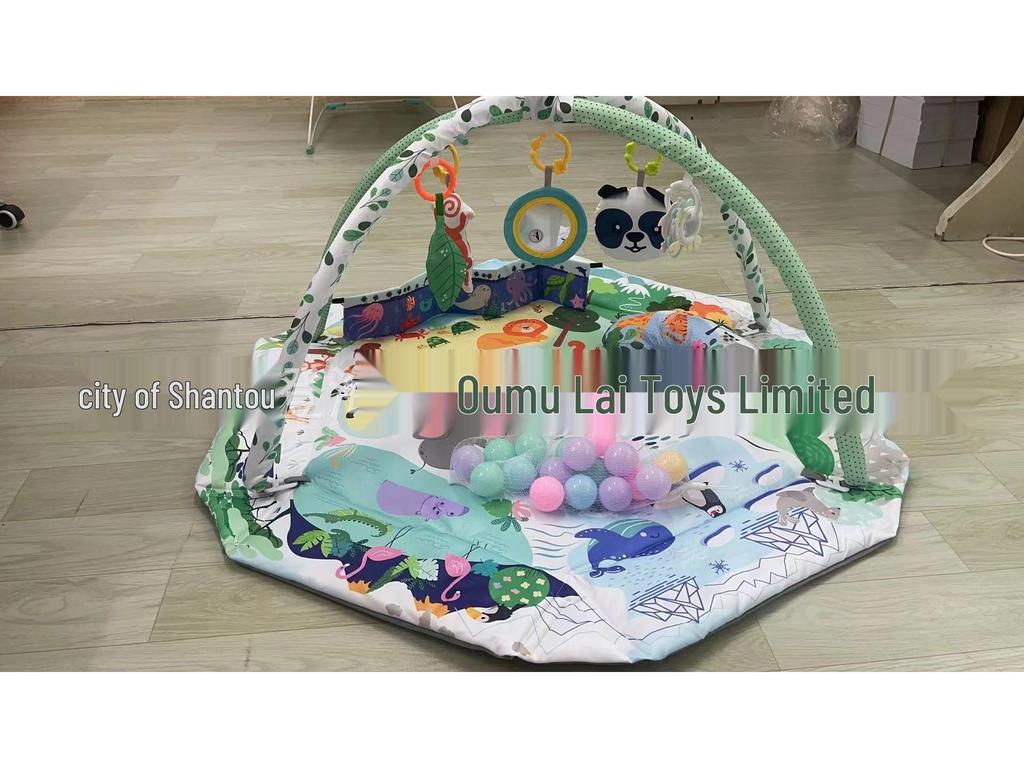 Sechseckiges Baby-Laufgitter mit Ozeanballbecken und Krabbelmatte für 0-36 Monate