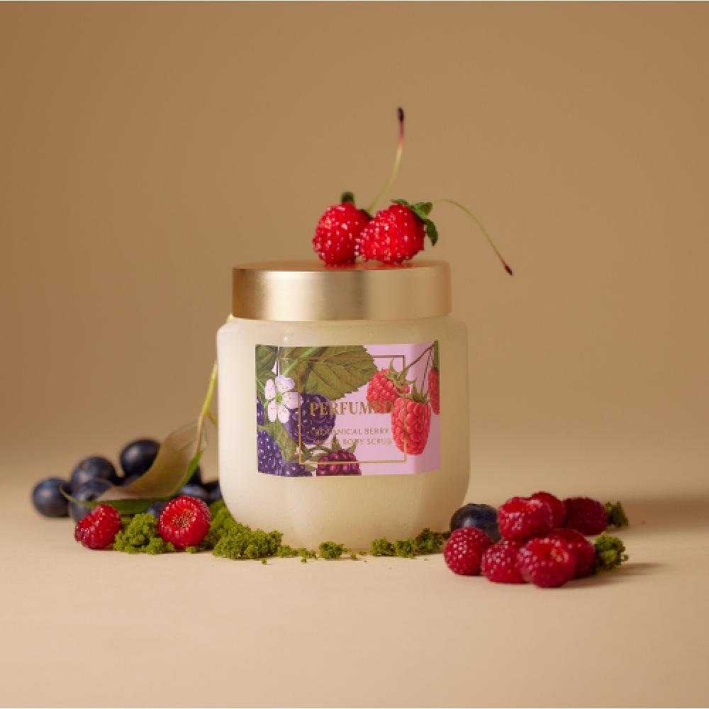 Plu Perfumed Sugar Body Scrub 500g Botanical Berry + Silver Spoons Perfumed Sugar Body Scrub 500g Botanical Berry