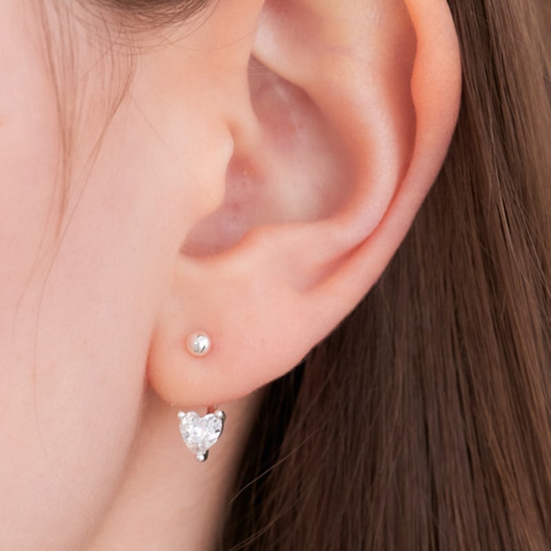 OVLA HEART BEAM Two Way Earring JE027