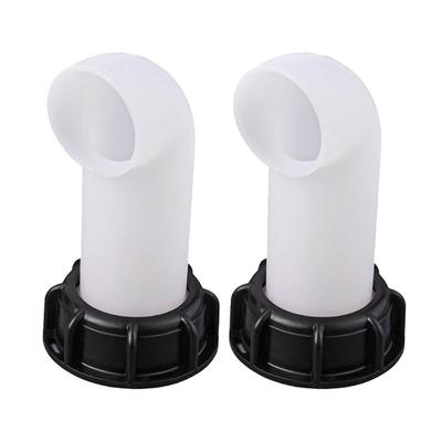 2 Stück IBC-Tankadapter Schlauchverteiler Verbinder Verlängerung Ablassstutzen Schlauch Wassertank Düse Hahnkappen Ventile Fitting