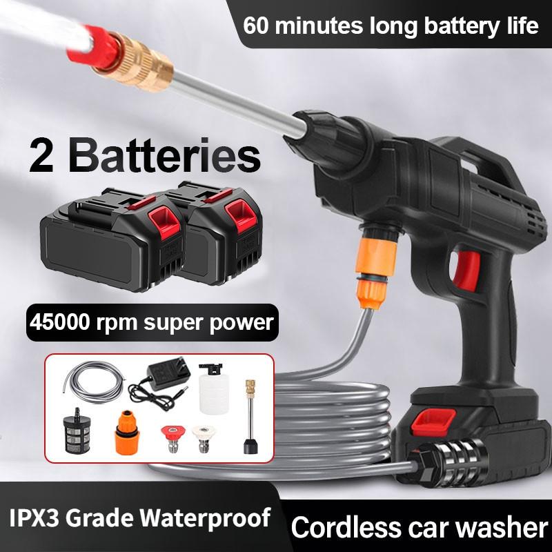 45000RPM Home Portable Garden Spray Gun Outdoor Car Washing Machine Cordless High Pressure Water Jet Car Washer