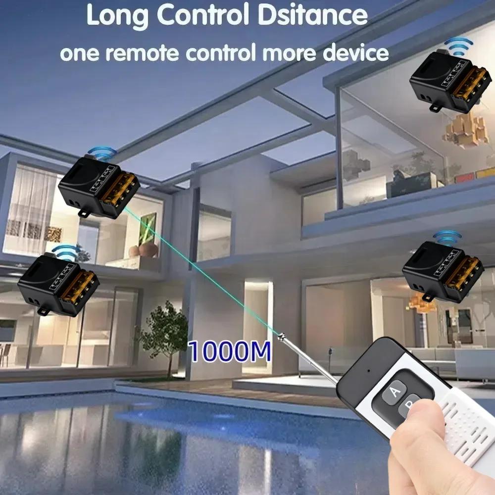 AC 110V 220V 30A Relay Wireless Remote Control Switch System RF 433Mhz Transmitter On Off for Water Heaters Ceiling LED Lamp