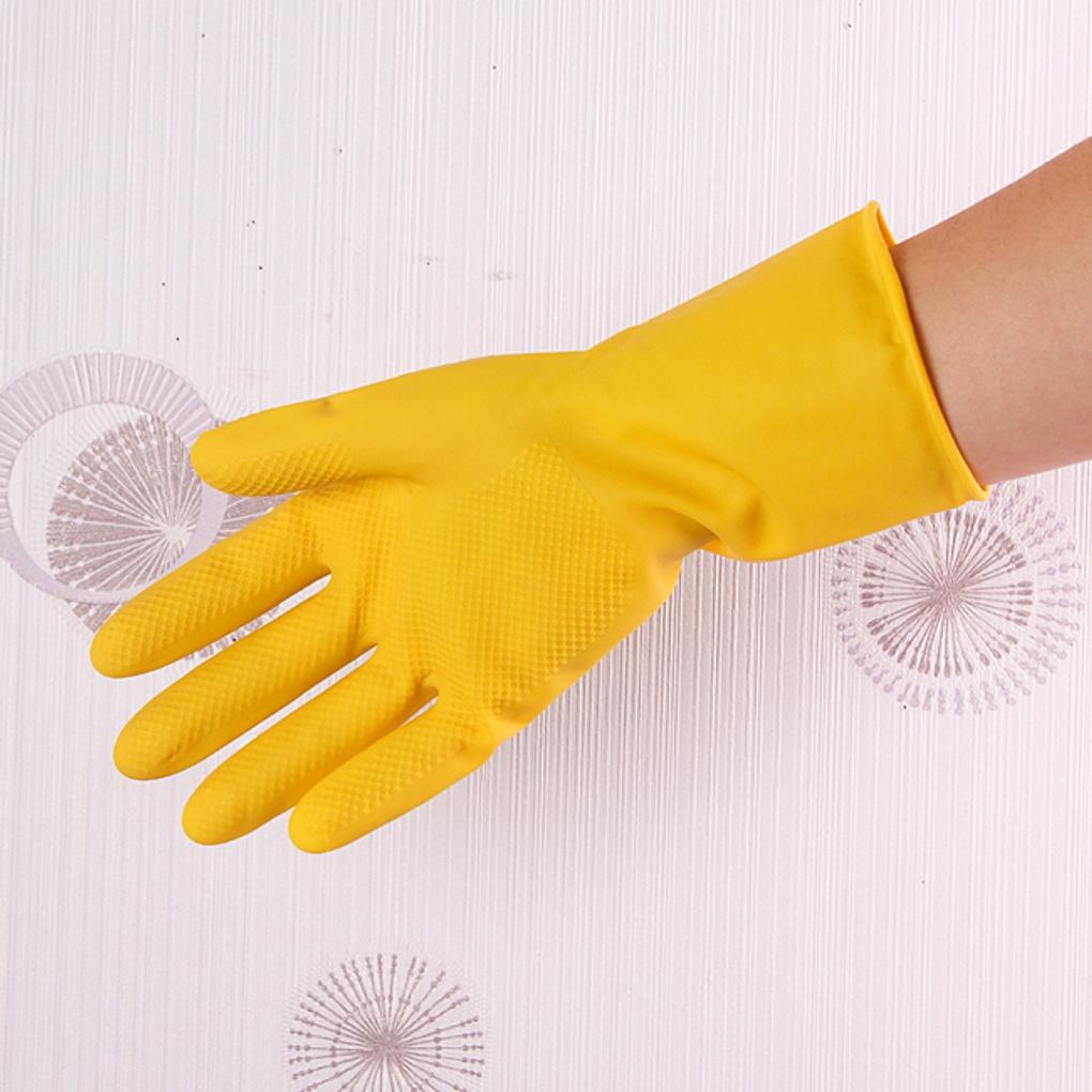 10p Lotte E-Life Mini Rubber Gloves Yellow (Large)