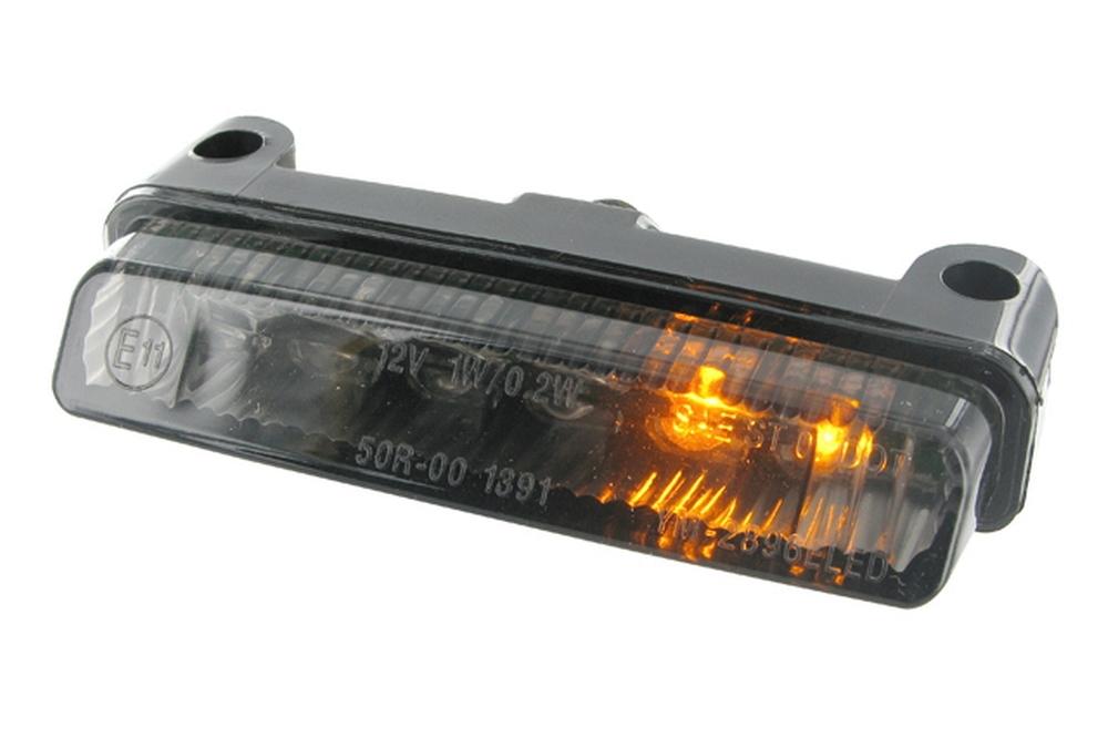STR8 Mini LED Tail Light with Turn Signals, Black, Universal (E)