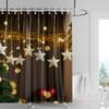 Home Decoration Shower Curtains for Bathroom Waterproof Curtain Fabric Modern Nordic Style Living Room Merry Christmas Winter