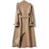 Wintermäntel Damen Lange Jacken Büro Dame Übermantel Zweireihig mit Gürtel Oberbekleidung Trendy Windbreaker Herbst Streetwear