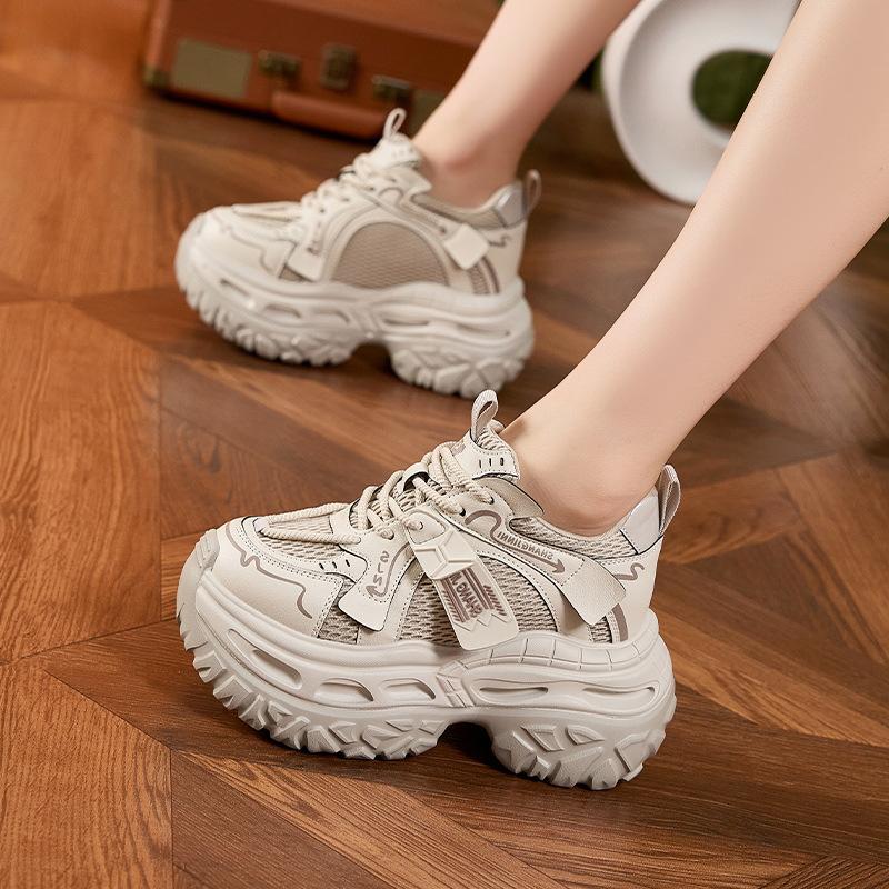 Daddy Shoes Women's 2025 Autumn and Winter New Casual Sports Shoes Muffin Sole Fashionable Versatile Thick Sole Inner Height Increase Women's Shoes